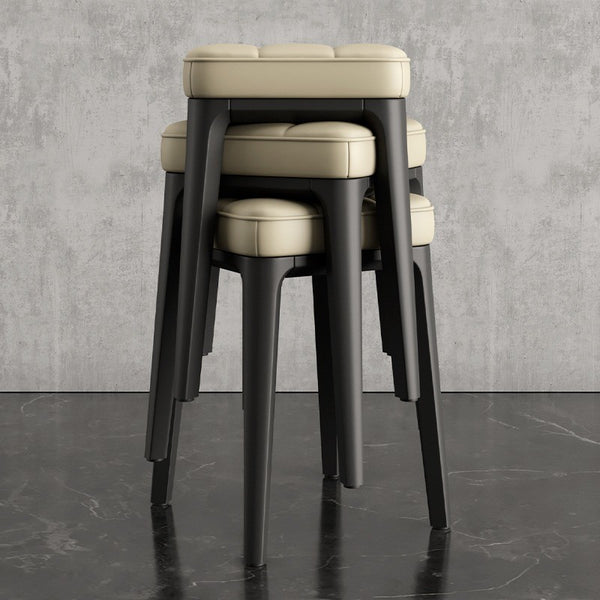 charsThickened Round Stool - Nordic Light Luxury - Stackable and Padded