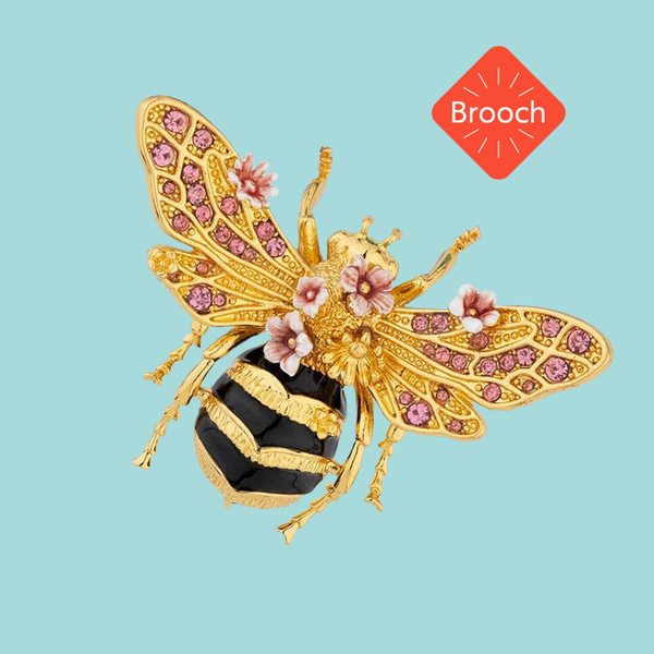 a brooch with a bee on it