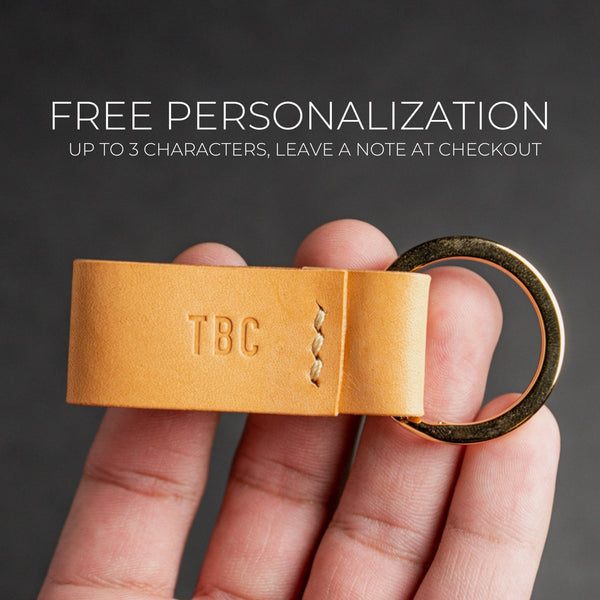 Personalized Handcrafted Leather Keychain, Professional Leather Goods, Ideal Gift Choice